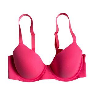 Aerie SMOOTHEZ Full Coverage Lightly Lined Bra (Hot Pink / Coral) - 34C